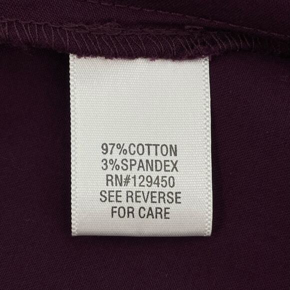 Plum Purple Button Down Blouse Shirt Long Sleeve Fall Jewel Tone Apt 9 Size S - Picture 9 of 10